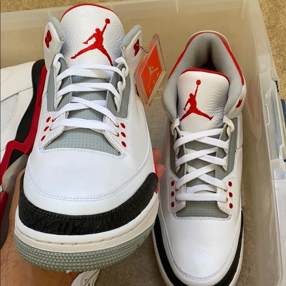 Jordan 3 Fire Red Cement DS OG 2014 - Picture 2 of 4